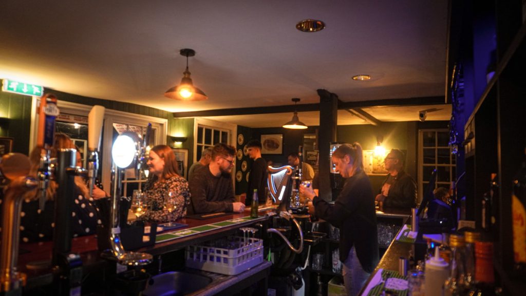 Bar at the Plough Crowhurst